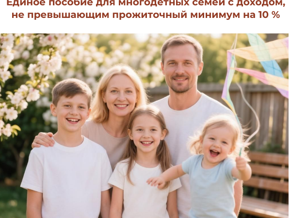 Ульяновским многодетным семьям с доходом, не превышающим прожиточный минимум на 10%, пересмотрят заявления на единое пособие.