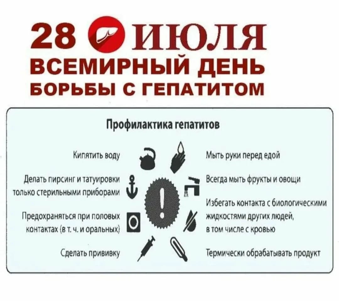 Лучшая защита от гепатита-вакцинация! Берегите себя и своё здоровье!.